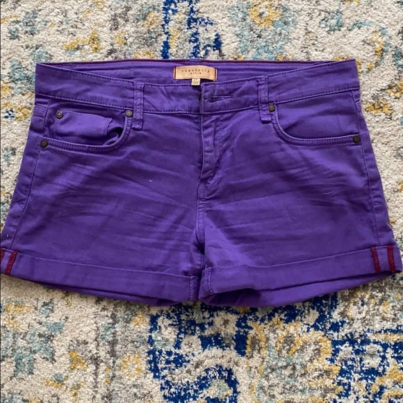 Sanctuary Pants - Purple Denim Shorts